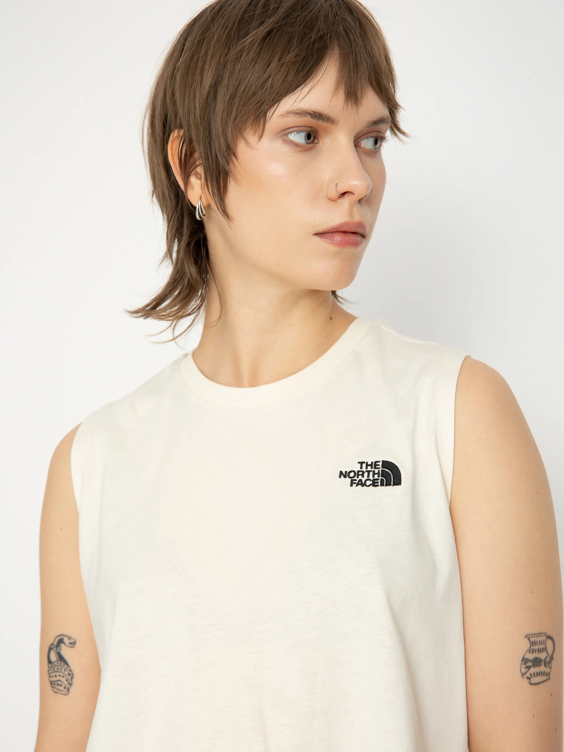 The North Face Essential Relaxed Wmn Tank top (white dune)