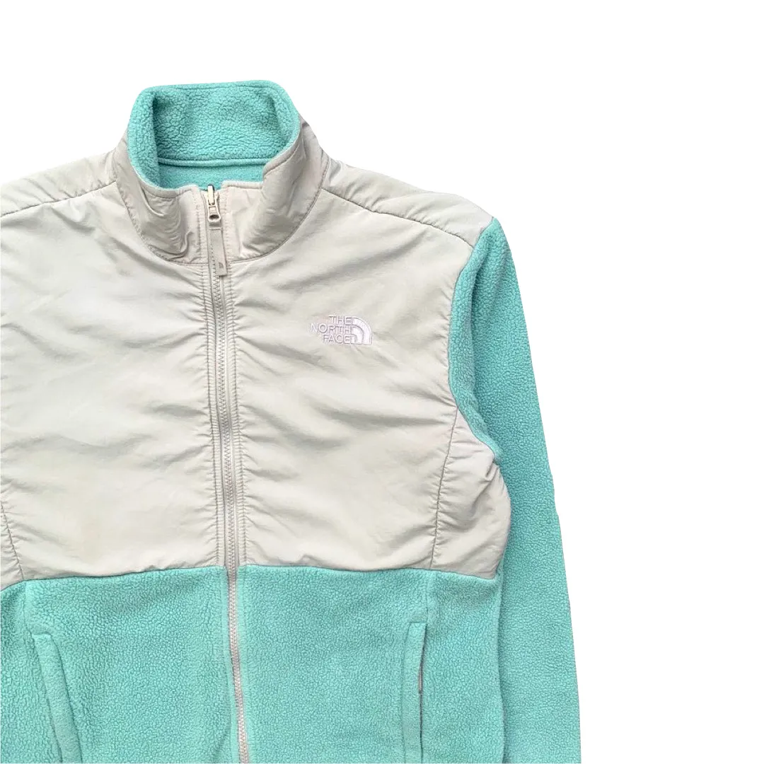 The North Face Light Blue And Grey Denali Fleece