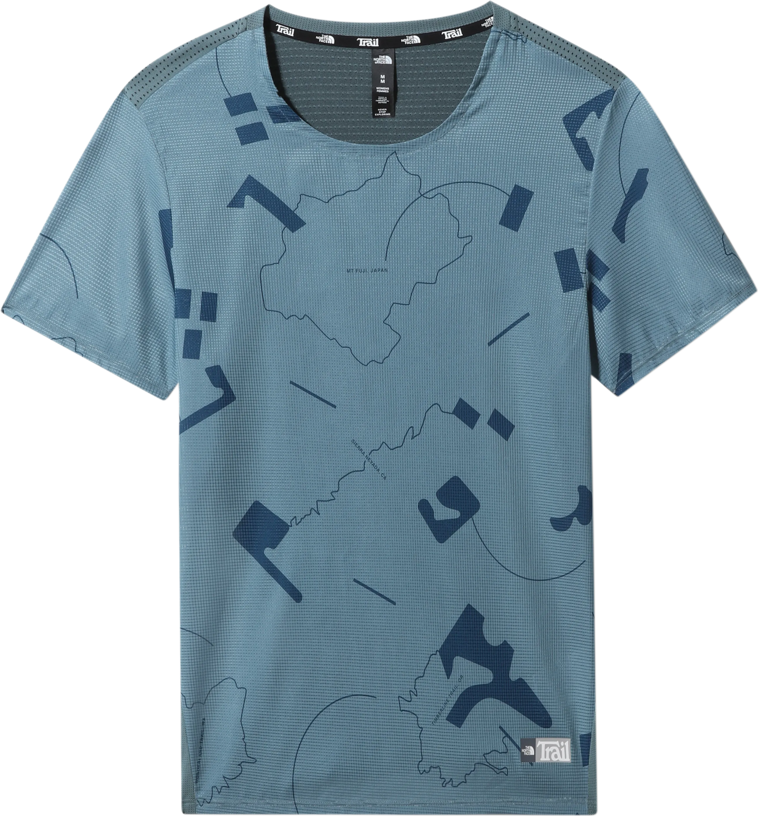 The North Face Men's Printed Sunriser Short Sleeve Shirt Goblin Blue Trail Marker Print | Buy The North Face Men's Pri