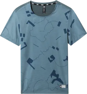 The North Face Men's Printed Sunriser Short Sleeve Shirt Goblin Blue Trail Marker Print | Buy The North Face Men's Pri