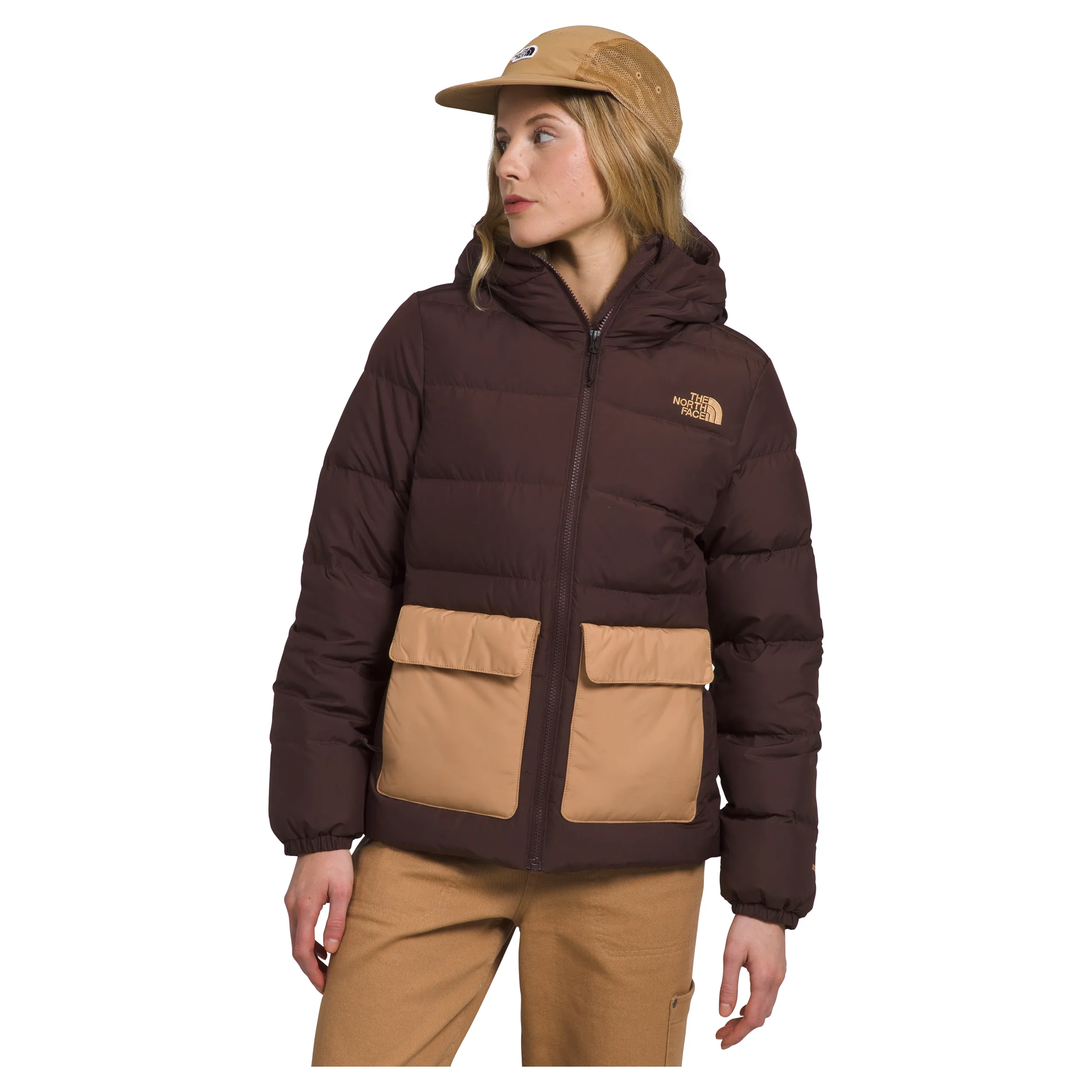 The North Face Women's Gotham Jacket in Coal Brown/Almond Butter