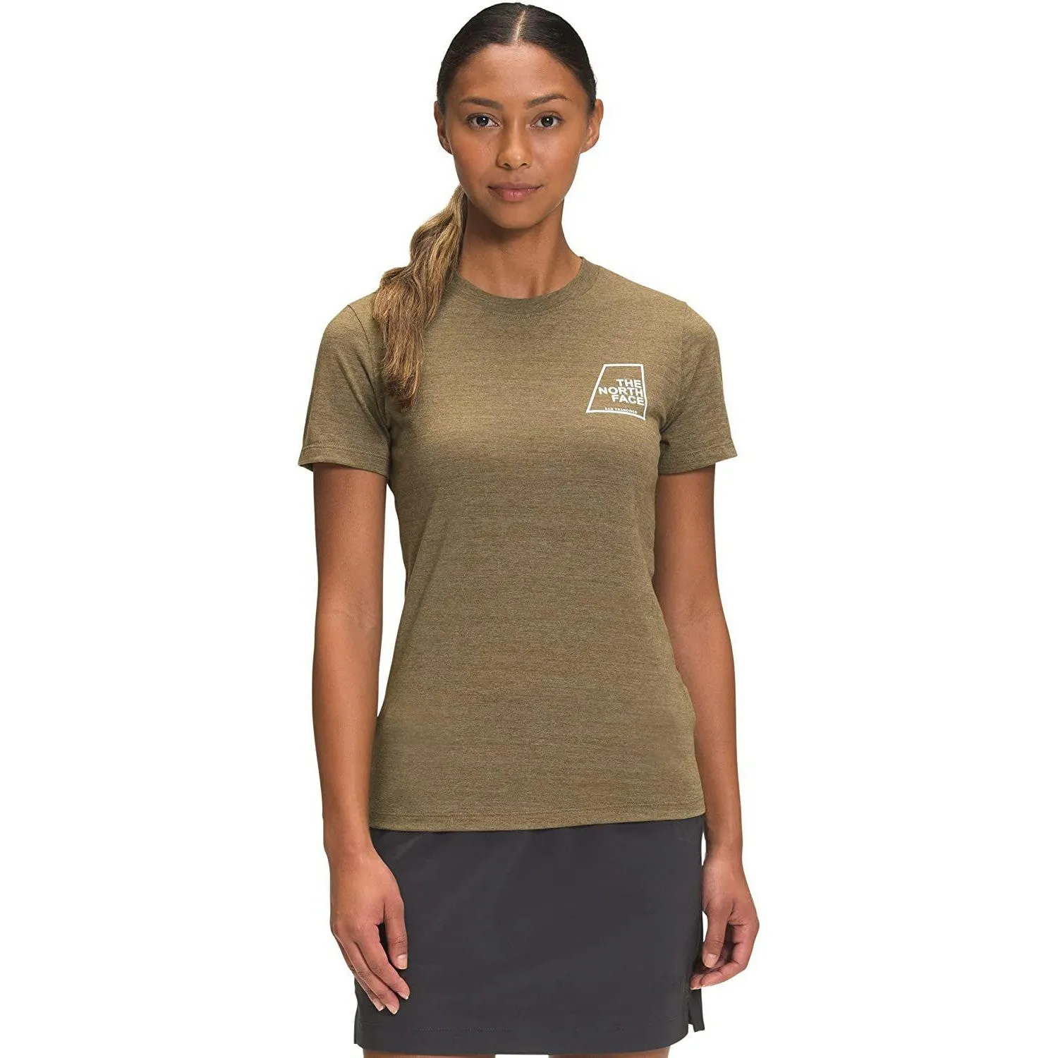 The North Face Women's S/S Logo Marks Tri-Blend Tee