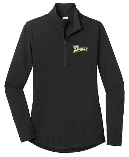 Track Women’s Tactix Black 1/4 Zip Tri-Blend Wicking Pullover