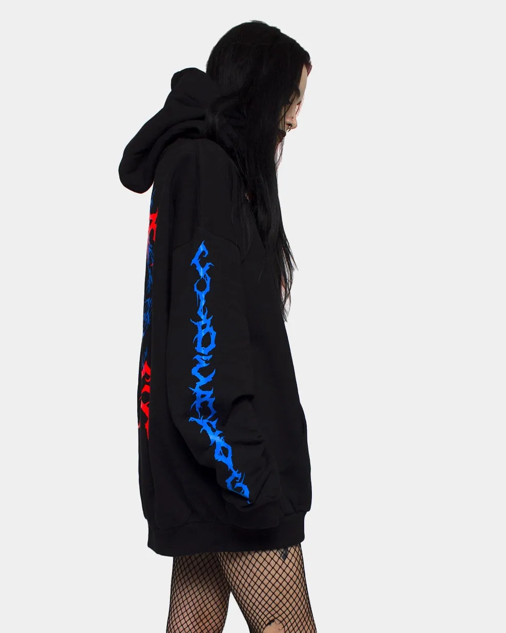 UNDERWORLD OVERSIZE HOODIE UNISEX BLACK