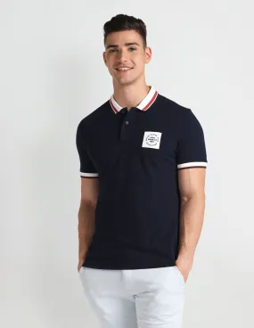 U.S. Polo Assn. Denim Co. Contrast Detail Muscle Fit Polo Shirt