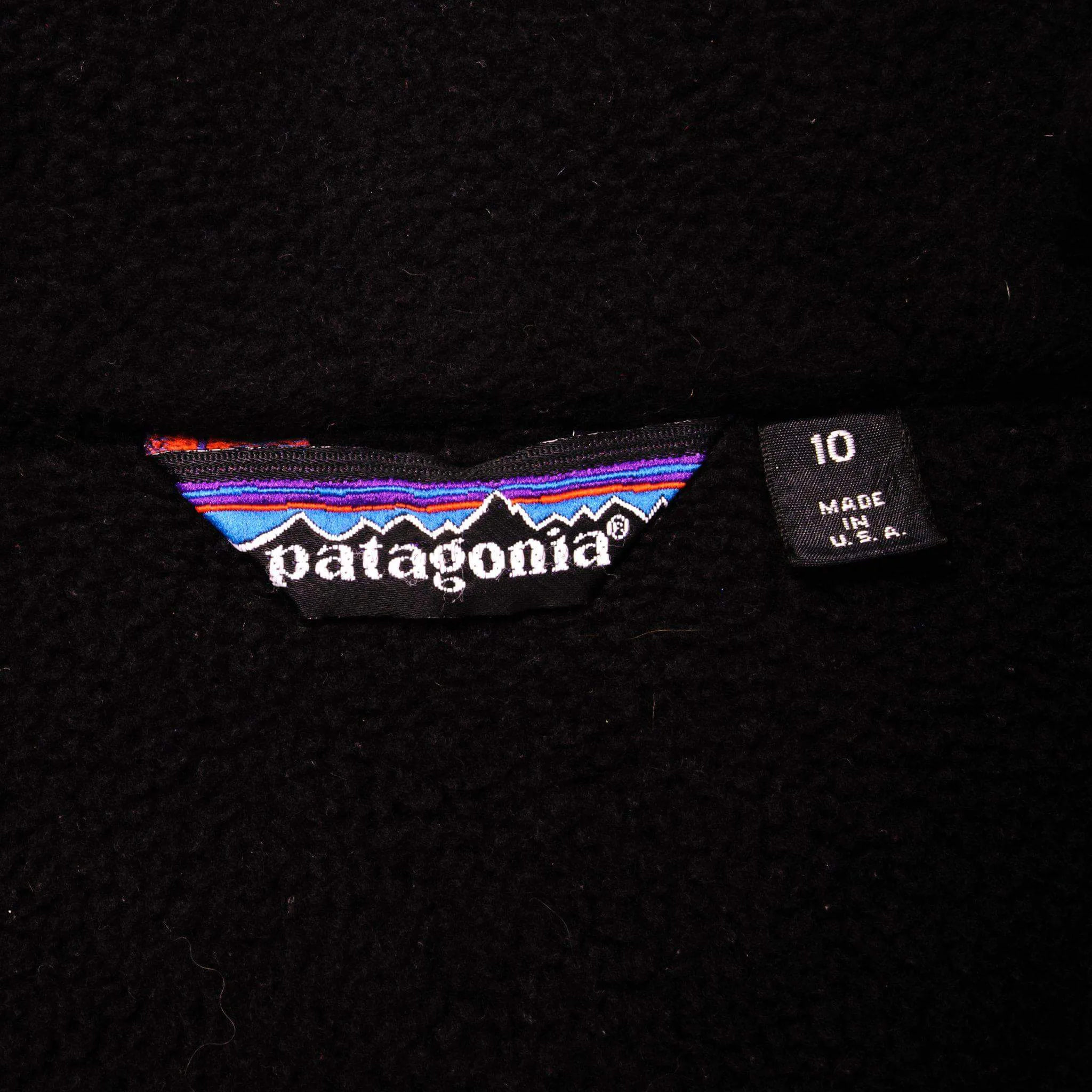 VINTAGE PATAGONIA 1/2 ZIP SWEATSHIRT 90s SIZE 10 MADE IN USA