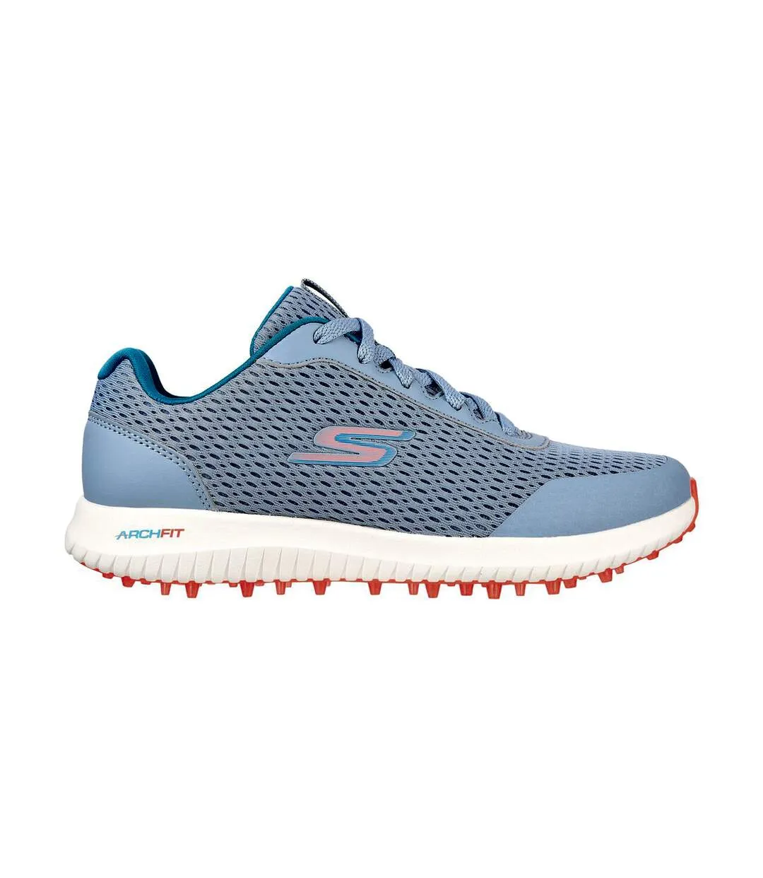 Womens/ladies go golf max fairway 3 trainers blue/orange/white Skechers