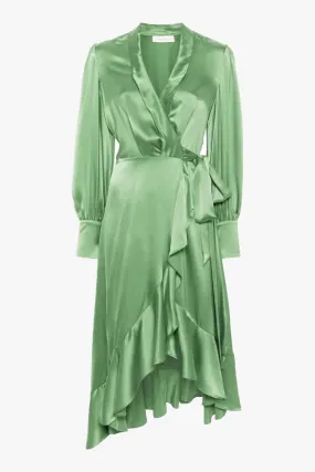 Zimmermann   Silk Wrap Midi Dress  